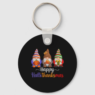 Porte-clés Halloween Thanksgiving Noël Joyeux Hallothanks