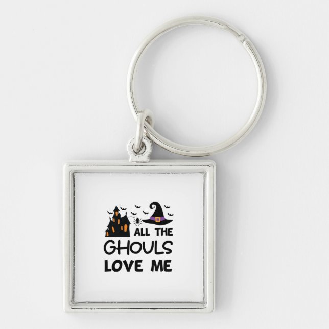 Porte-clés Halloween Tous Les Gouls M'Aiment Anniversaire (Devant)
