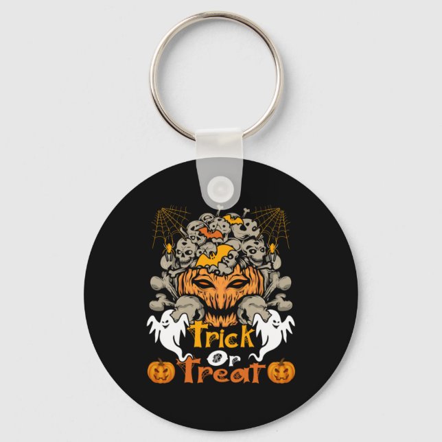 Porte-clés Halloween Trick Ou Treat Anniversaire (Recto)