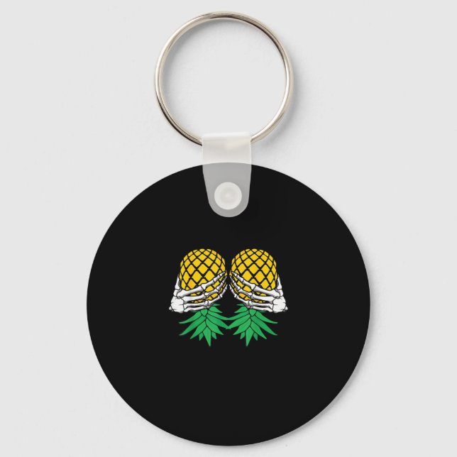 Porte-clés Halloween vers le haut vers le bas de l'ananas squ (Recto)