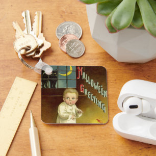 Porte-clés Halloween vintage par Ellen Clapsaddle, Histoire d