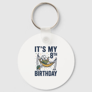 Porte-clés Hamac Tortue 8e Anniversaire Gravure Vintage Desi
