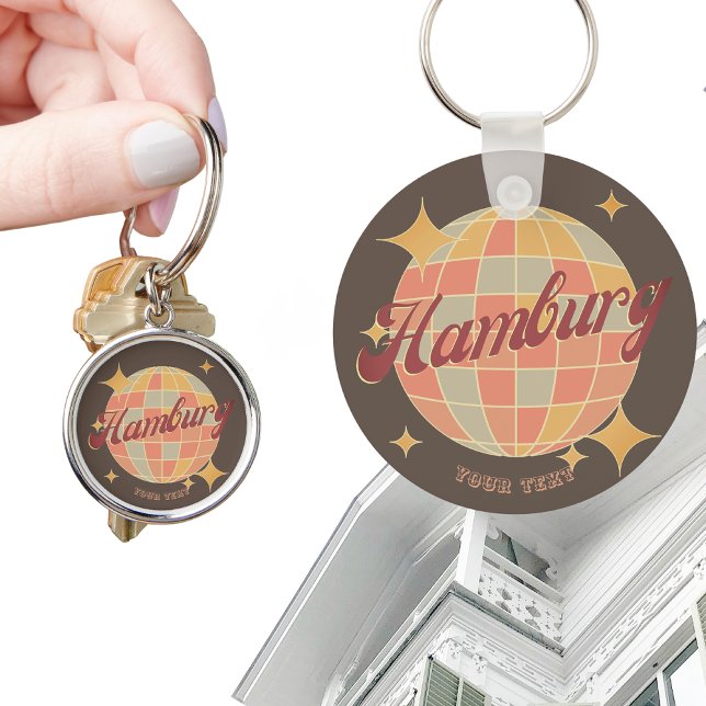 Porte-clés Hambourg Deutschland Retro Vintage (Créateur téléchargé)
