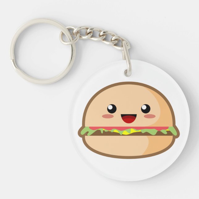 Porte-clés Hamburger de Kawaii (Devant)