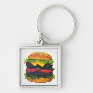 Porte-clés Hamburger de luxe double au fromage