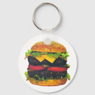 Porte-clés Hamburger de luxe double au fromage