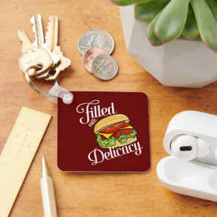 Porte-clés Hamburger rempli de porte - clé de luxe