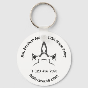 Porte-clés Hammerhead Shark Lost Bag Home Contact Inf Keychai