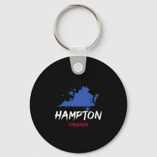 Porte-clés Hampton Virginie Va Tache De Peinture Souvenir De 