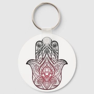Porte-clés Hamsa avec motif boho