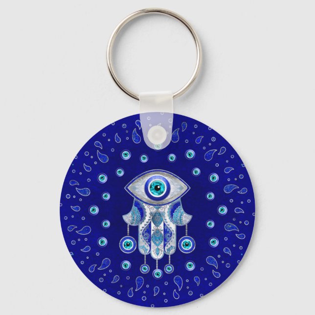 Porte-clés Hamsa Hand-Evil Eye Amulet (Recto)