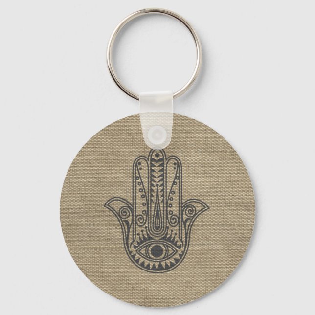 Porte-clés HAMSA Main de Fatima symbole amulet (Recto)