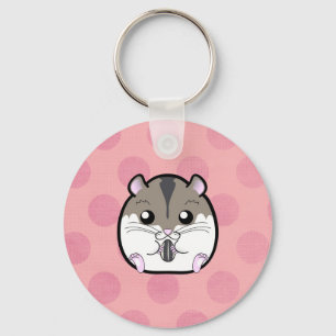 Porte-clés Hamster nain russe naturel