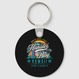 Porte-clés Hanalei Byy North Shore Kauai Hawaii Rétro Soleil