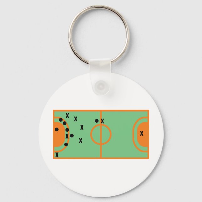 Porte-clés handball field with players icon (Recto)