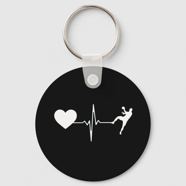 Porte-clés Handball Handball Player Hearbeat (Recto)