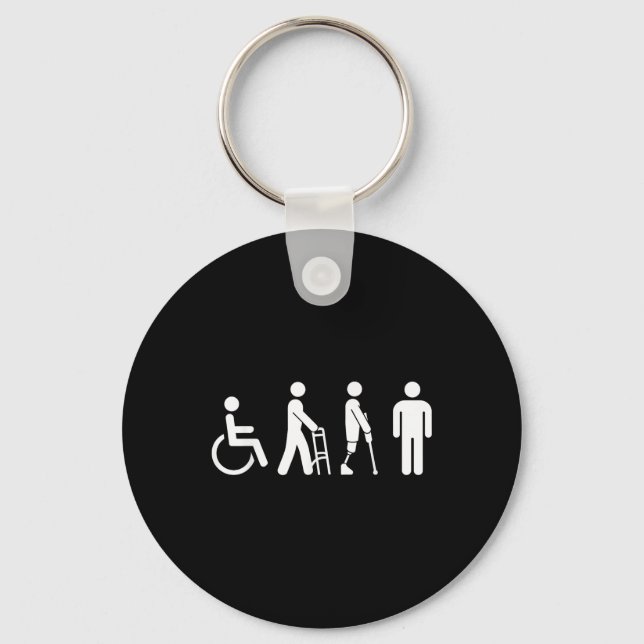 Porte-clés Handicap Pride Mois Avocat Don Différent Abi (Recto)