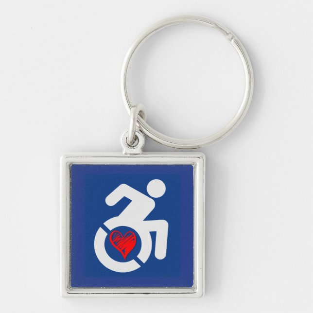 Porte-clés Handicapé de l'amour (Devant)