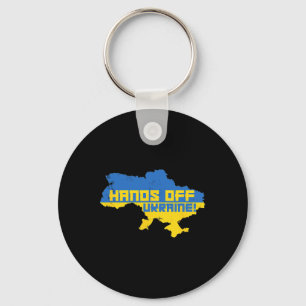 Porte-clés Hands Off Ukraine Dans la manifestation ukrainienn