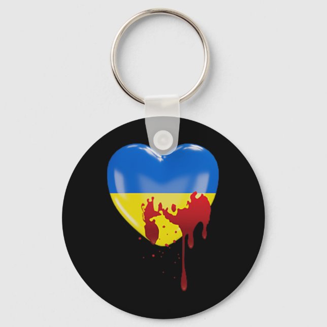 Porte-clés Hands Off Ukraine dans une manifestation ukrainien (Recto)