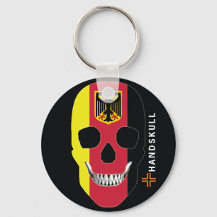 Porte-clés HANDSKULL Allemagne, Happy crâne, drapeau de l'All