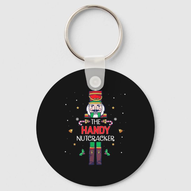 Porte-clés Handy Nutcracker Funny Christmas Family Matching O (Recto)