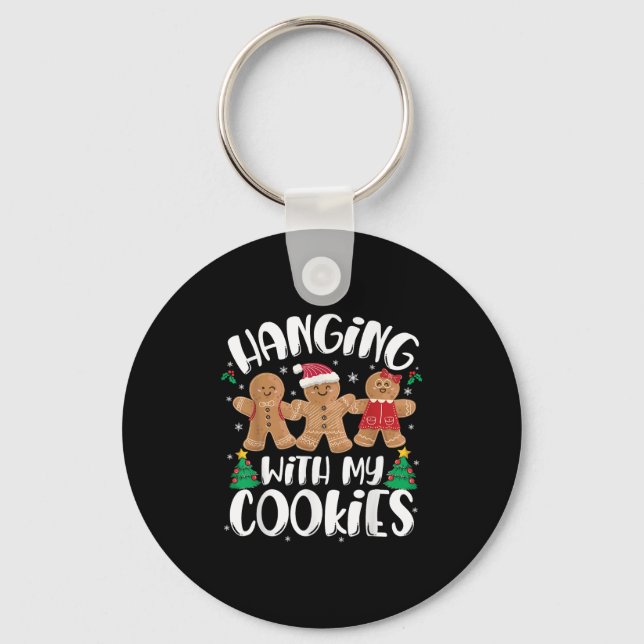 Porte-clés Hangin Avec Mes Cookies Gingerbread Femmes Noël (Recto)