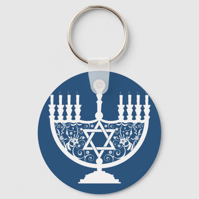 Porte-clés Hanoukka Menorah (Recto)