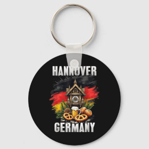 Porte-clés Hanovre Allemagne Souvenir Allemagne Drapeau Voyag
