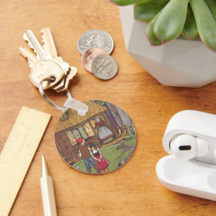 Porte-clés Hansel et Gretel, Conte de fées vintage de Hauman
