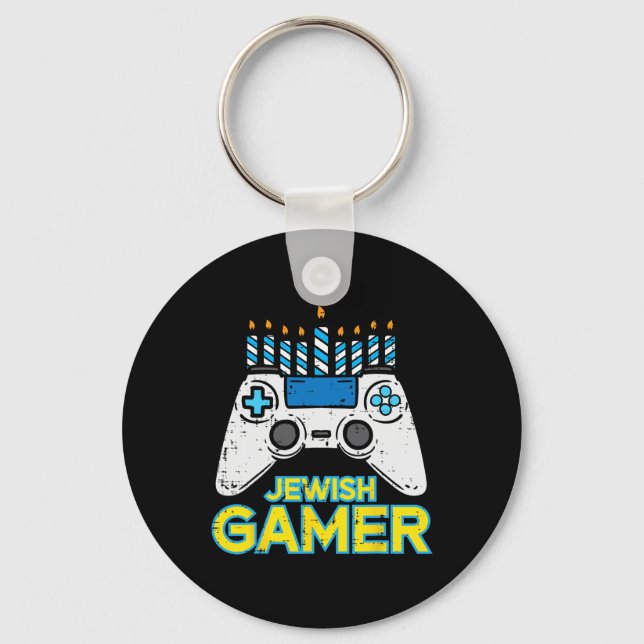Porte-clés Hanukkah Jewish Gamer Chanukah Video Game Men Boys (Recto)