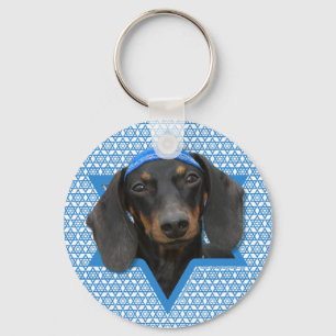 Porte-clés Hanukkah Star of David - Dachshund - Winston