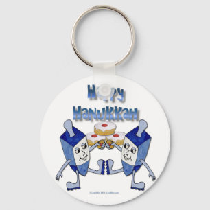 Porte-clés Hanukkah Toupies Dansantes et Gâteaux de Gelée