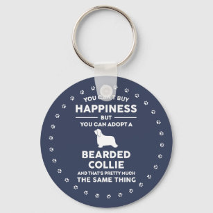 Porte-clés Happiness d'adoption de Collie