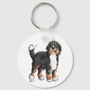 Porte-clés Happy Bernese Mountain Dog - Comic - Chiens - Cart