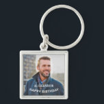 Porte-clés Happy Birthday Photo Personalize<br><div class="desc">Happy Birthday Photo Personalize Keychain is great to carry your keys with your photograph. Place your photo or that special person's photo and give as a gift. Personalize it with your information.</div>