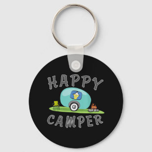 Porte-clés Happy Camper - Happy Camping Trailer RV Camper