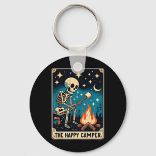 Porte-clés Happy Camper Tarot Card Skeleton Camper Funny Camp