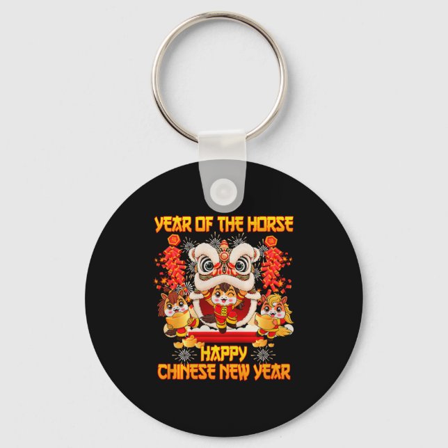 Porte-clés Happy Chinese New Year 2026 Year Of The Horse Kid  (Recto)