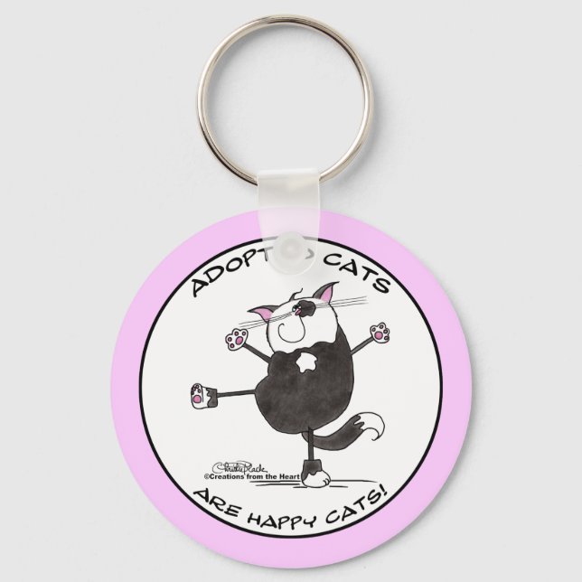 Porte-clés Happy Dance Cat (Recto)