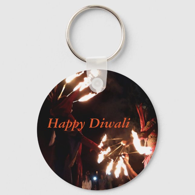 Porte-clés Happy Diwali Bouton Bouton Bouton Bouton Bouton Bo (Recto)