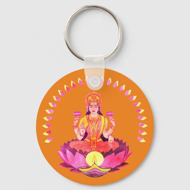 Porte-clés Happy Diwali - Deepalavi Lakshmi Goddess 1 (Recto)