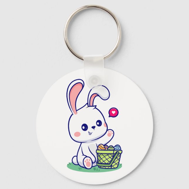 Porte-clés Happy Easter Bunny collection 3 (Recto)