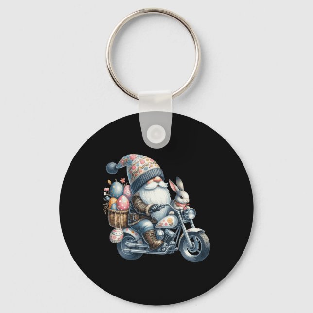 Porte-clés Happy Easter Day Bunny Spring Gnome Easter Egg Hun (Recto)