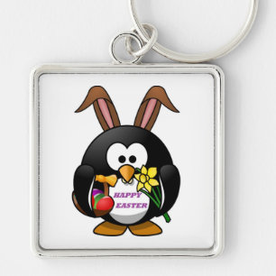 PORTE-CLÉS "HAPPY EASTER" PENGUIN BUNNY