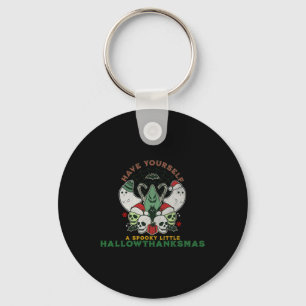 Porte-clés Happy Éffrayant HallowThanksMas Halloween Noël F