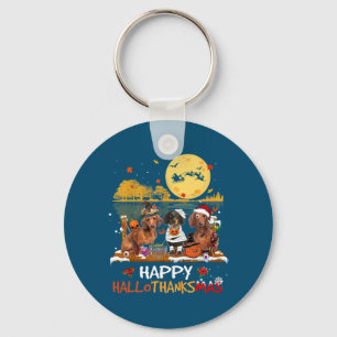 Porte-clés Happy Hallothanksmas Halloween Thanksgiv