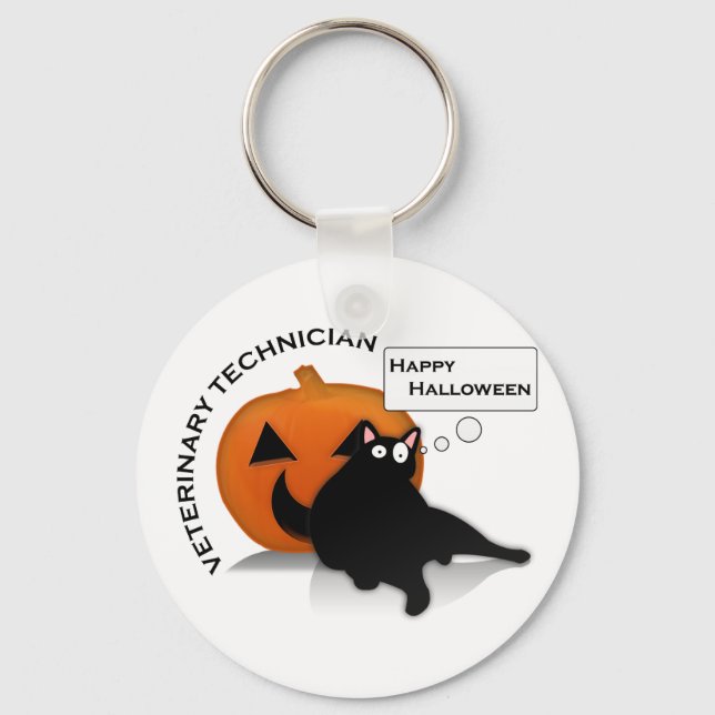 Porte-clés Happy Halloween Vet Tech! (Recto)