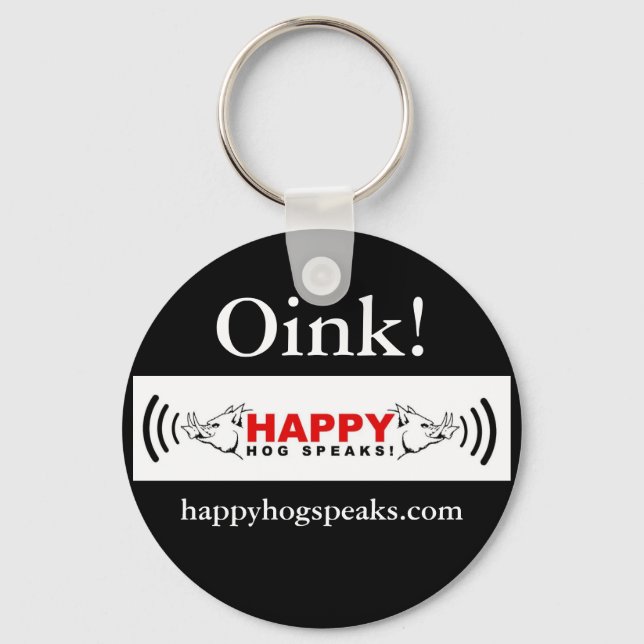 Porte-clés Happy Hog Speaks! copy, Oink!, happyhogspeaks.com (Recto)