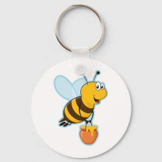 Porte-clés Happy Honey Bee & Honey Pot